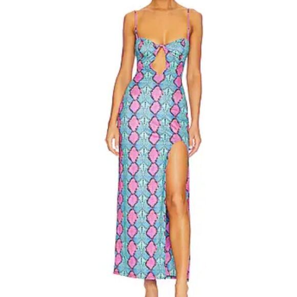 AFRM colorful snake print maxi dress - Picture 1 of 3